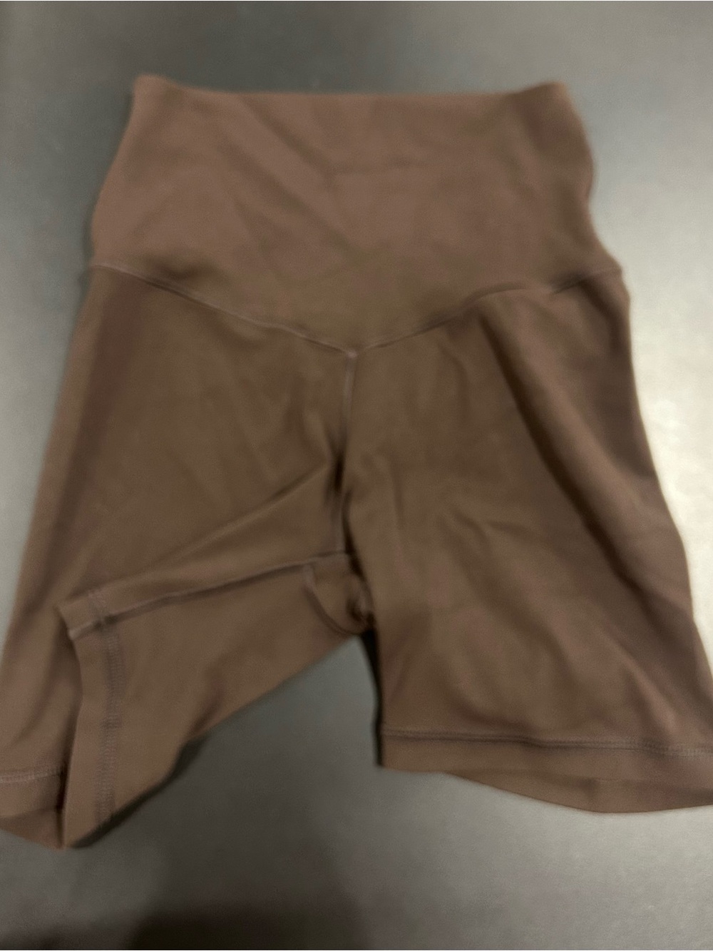High-Waist Brown Bike Shorts